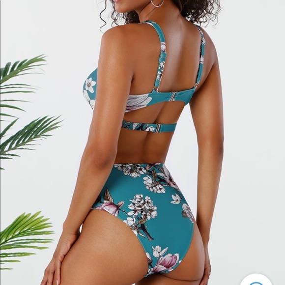 High Rise Floral Bikini - Picture 3 of 14